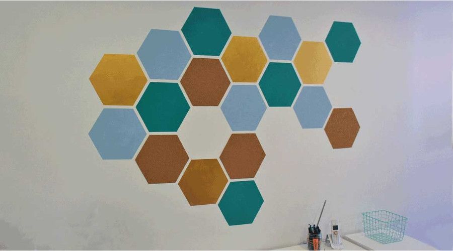 Diy : Hexagonal Wall Decoration – Youdoit Pertaining To Teal Hexagons Wall Art (View 13 of 15)