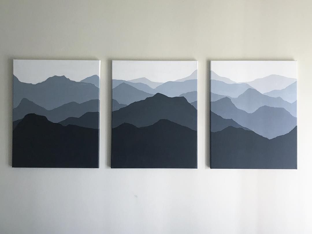 Diy Mountain / Hills Painting / Wall Art – @meganrwatson | Wandkunst,  Malerei, Kunst For Mountains And Hills Wall Art (View 3 of 15)