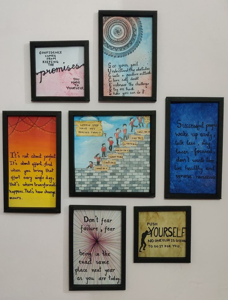 Diy Wall Art With Motivational Quotes Handmade Frames | Paper Wall Art, Diy  Quotes, Diy Wall Art For Motivational Quote Wall Art (View 15 of 15)