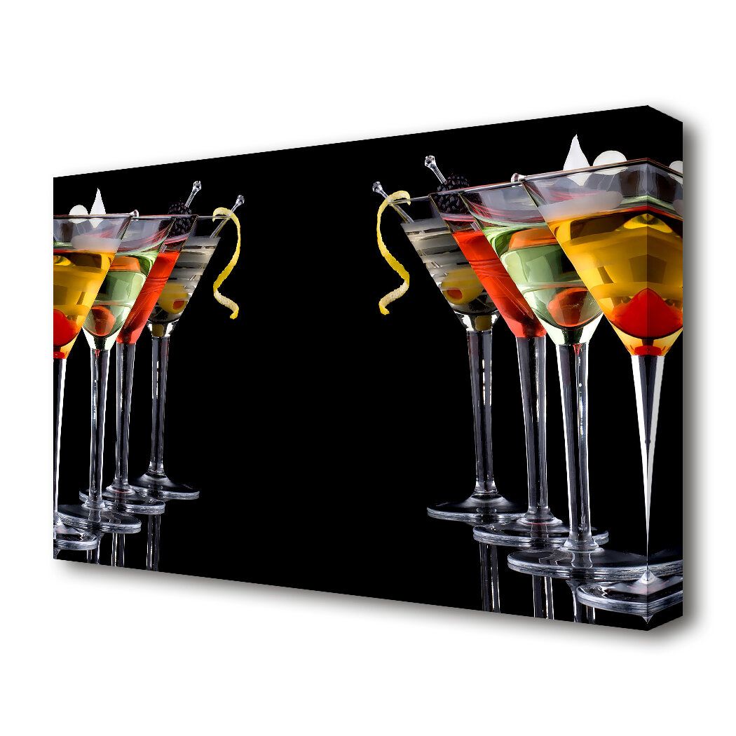 East Urban Home Cocktails Drinks Kitchen – Wrapped Canvas Photograph &  Reviews | Wayfair.co (View 12 of 15)
