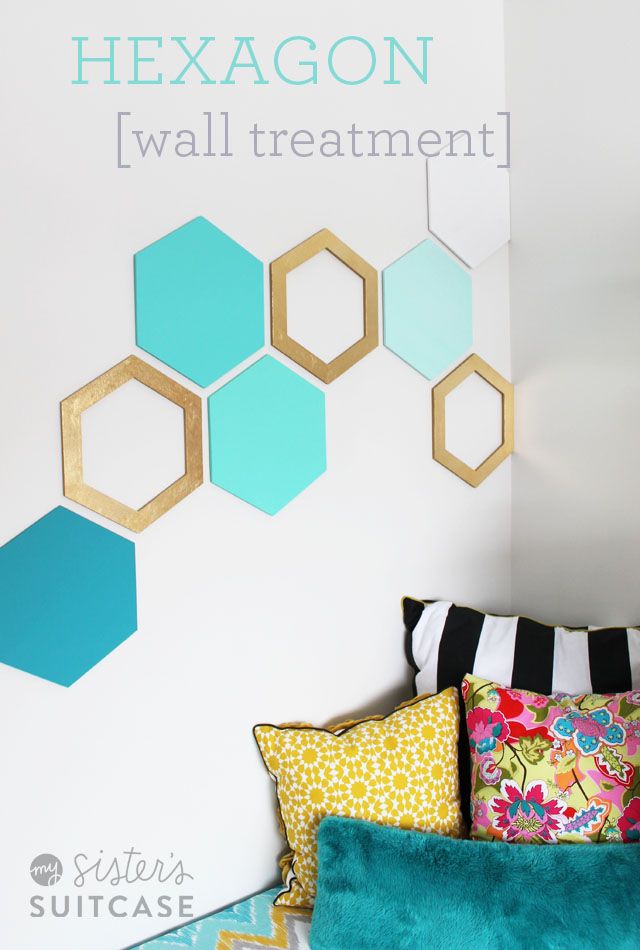 Easy Hexagon Wall Treatment – My Sister's Suitcase – Packed With Creativity For Hexagons Wall Art (View 9 of 15)