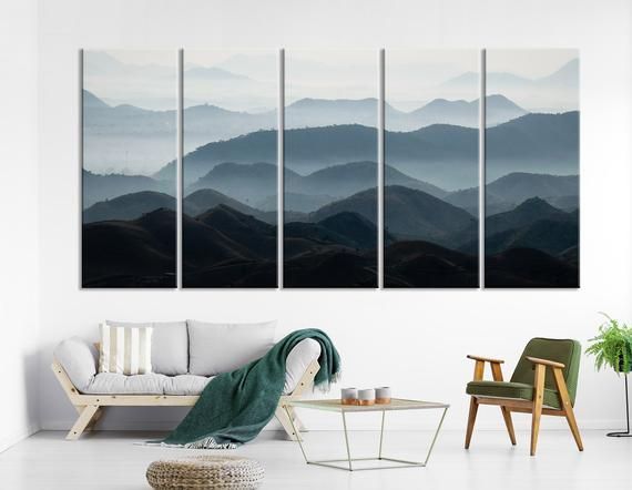 Endless Mountains Wall Art | Calm Wall Decor | Foggy Canvas Print | Foggy Mountains  Art | Foggy Landscape Canvas | L… | Spa Art, Landscape Canvas, Mountain  Wall Art With Regard To Mountains In The Fog Wall Art (View 6 of 15)