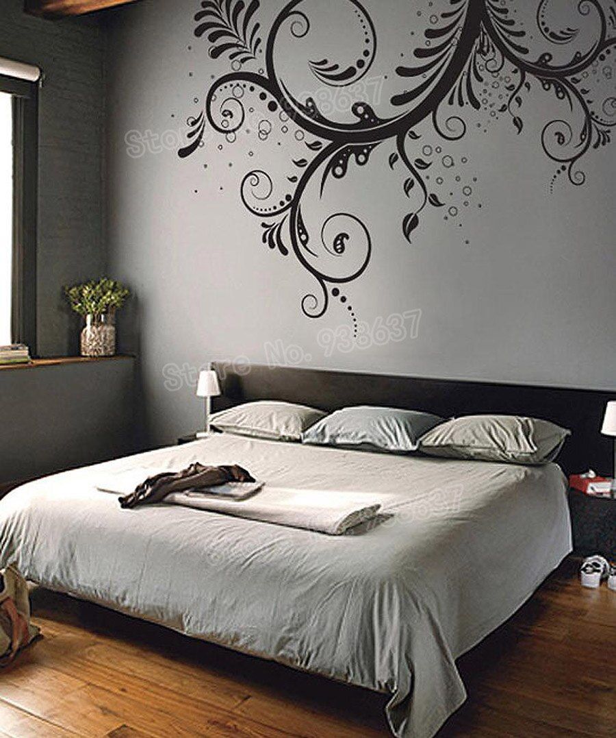 Flower Floral Swirl Wall Art Stickers Living Room Removable House Wall  Glass Ornament Decals Vinyl Wall Decal Bathroom Zb507|vinyl Wall Decals|wall  Decalsvinyl Wall – Aliexpress Intended For Swirl Wall Art (View 3 of 15)