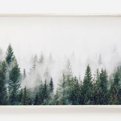 Foggy Pine Forest Nature Wall Art Misty Green Forest Print – Etsy With Misty Pines Wall Art (View 6 of 15)