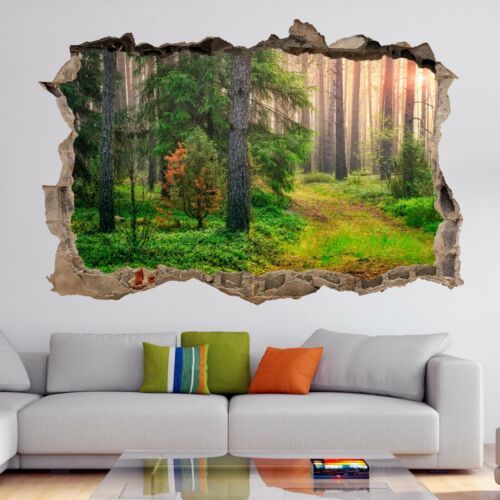 Forêt Vert Sunrise Wall Art Autocollant Mural Decal Home Office Decor Hk32  | Ebay With Regard To Sunrise Wall Art (View 12 of 15)