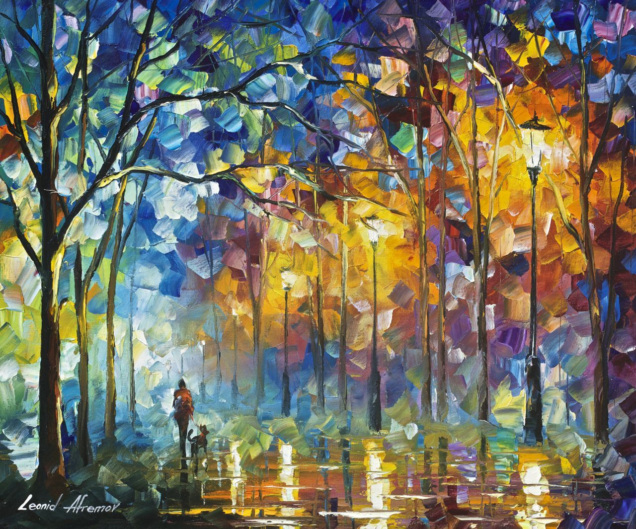 Friends Forever – Original Oil Painting – Wall Art Canvasleonid Afremov  – 54"x40" With Oil Painting Wall Art (View 12 of 15)