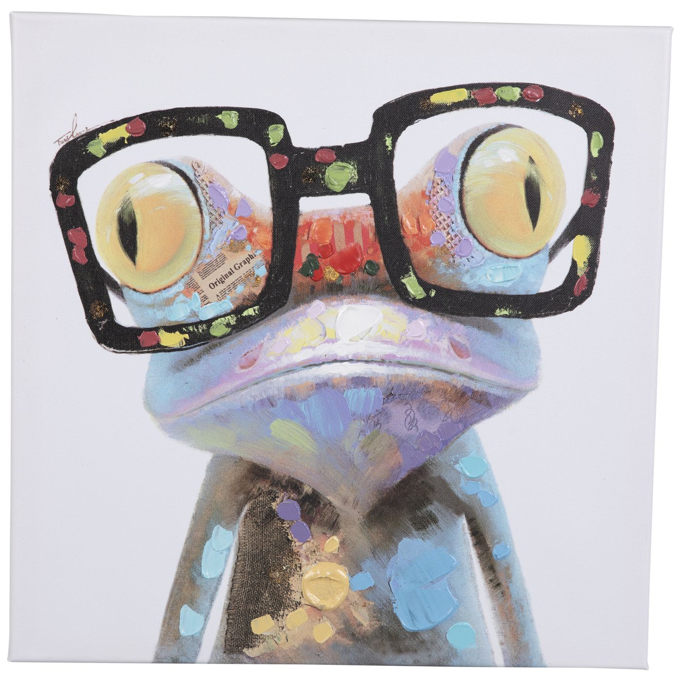 Frog With Glasses Canvas Wall Decor | Hobby Lobby | 1964279 In Frog Wall Art (View 12 of 15)