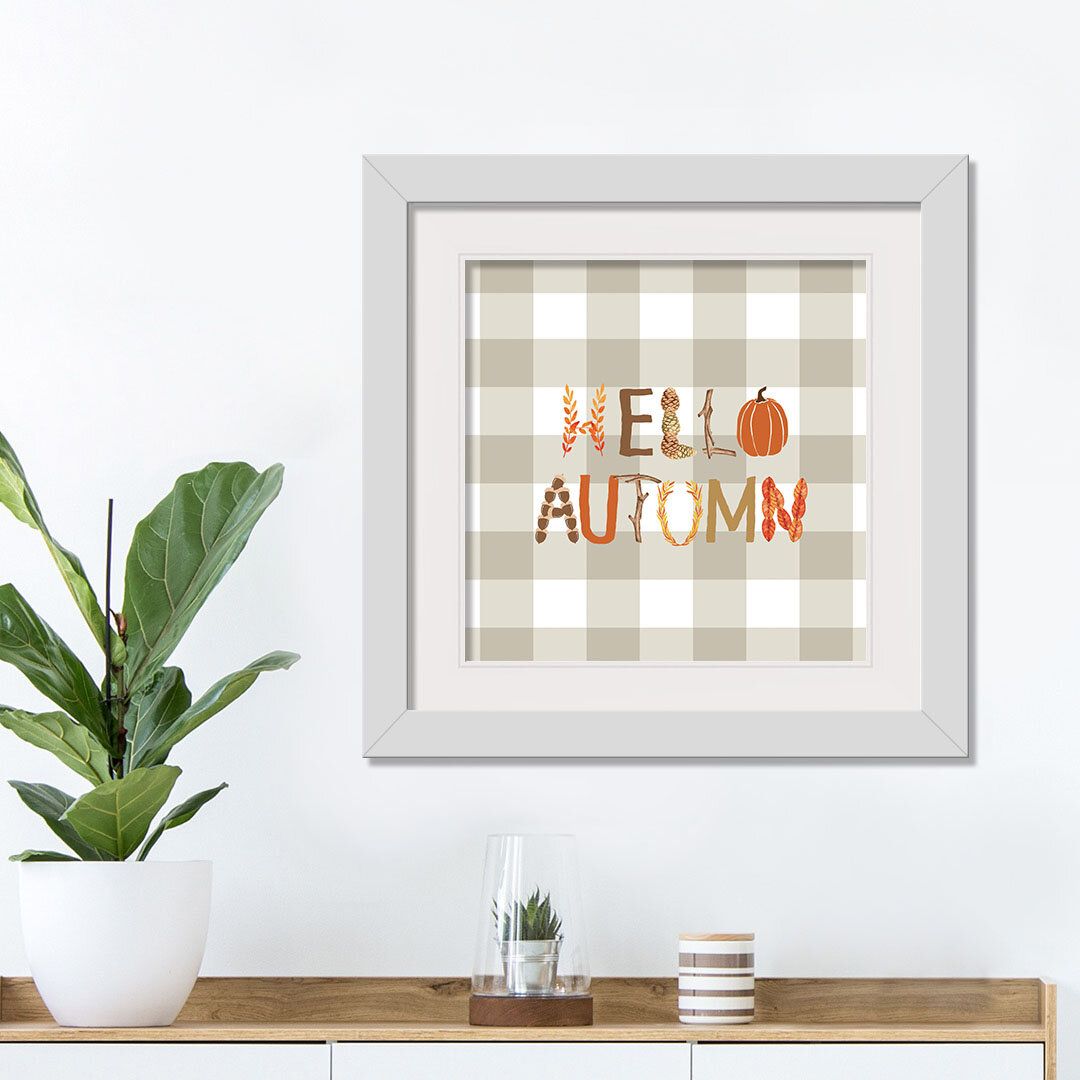 Gracie Oaks Hellow Autumn Buffalo Check – Picture Frame Textual Art |  Wayfair For Perfect Touch Wall Art (View 14 of 15)