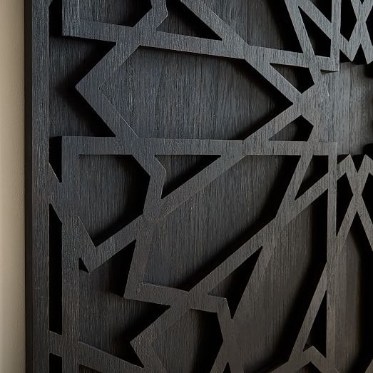 Graphic Wood Square Dimensional Wall Art Inside Black Wood Wall Art (View 6 of 15)