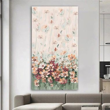 Halftone Flowers Bouquet, Floral Illustration Wall Art, Leaf And Buds, Flower  Canvas Decor, Flower Canvas Print, Home Wall Decoration Throughout Floral Illustration Wall Art (View 5 of 15)