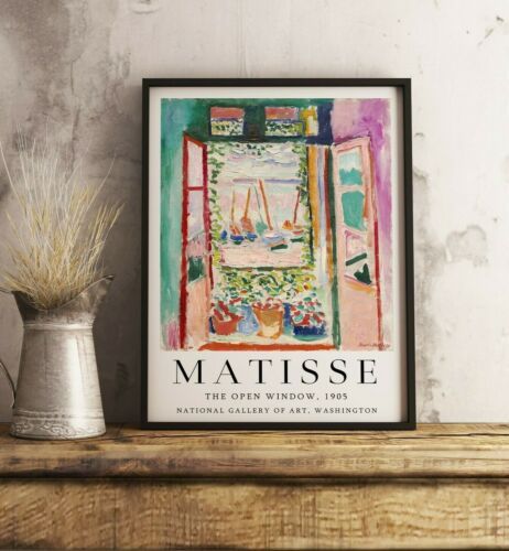 Henri Matisse Exhibition Poster Print, The Open Window, Wall Art Decor,  Print | Ebay For The Open Window Wall Art (View 13 of 15)
