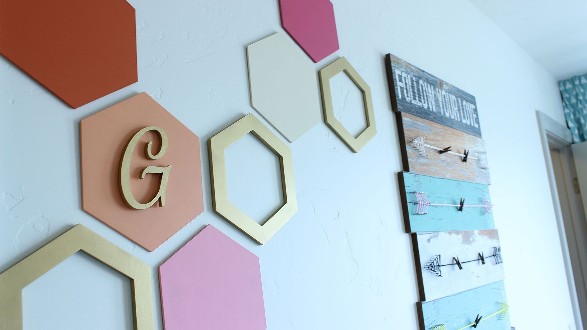 Hexagon Signs: Home Decor Ideas | Craftcuts Throughout Teal Hexagons Wall Art (View 15 of 15)