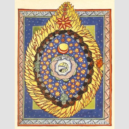 Hildegard Of Bingen Art Print The Universe Illuminated – Etsy Pertaining To Cosmic Egg Wall Art (View 2 of 15)