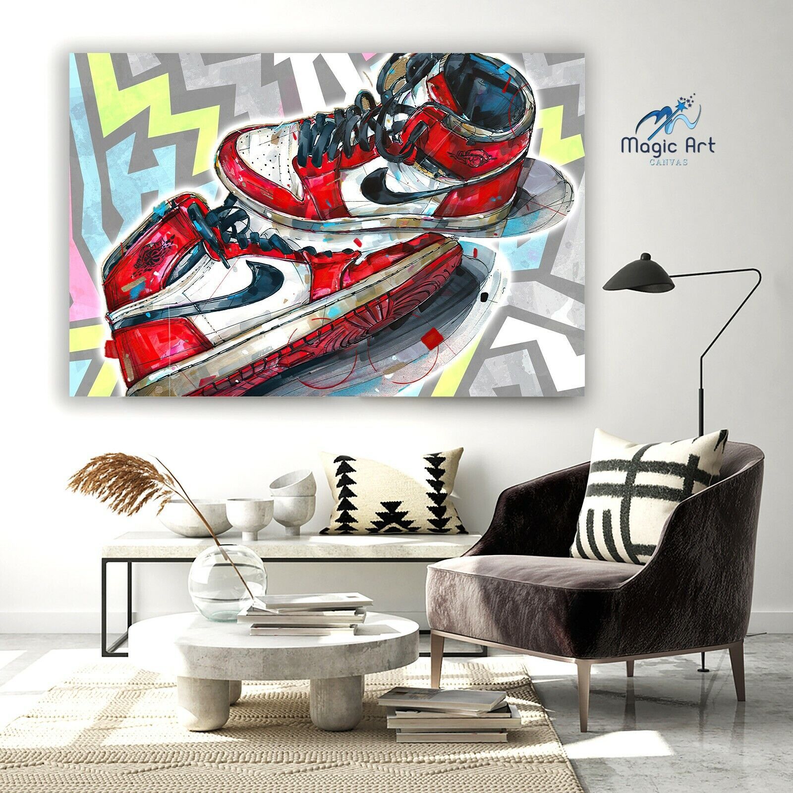 Jordan Shoes Wall Art, Hypebeast Modern Art Sneaker Graffiti Canvas, Urban  Style | Ebay With Regard To Urban Wall Art (View 9 of 15)