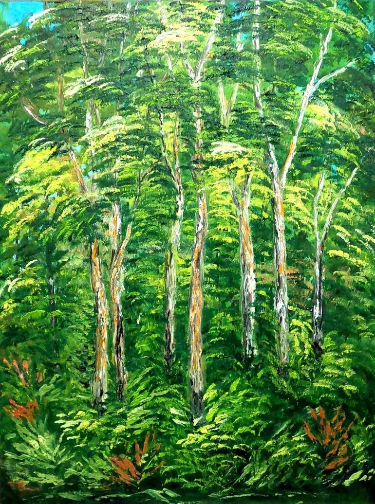 Landscape Tropical Forest – Oil Painting On Canvas,framed, Impressionism,  Modern Wall Art, Living Room Decor Paintingtanya Miller | Saatchi Art Pertaining To Tropical Landscape Wall Art (View 4 of 15)