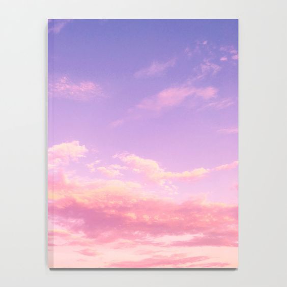 Lavender & Pink Sky Notebook | Sky Art Painting, Cloud Painting Acrylic,  Small Canvas Art With Pink Sky Wall Art (View 4 of 15)