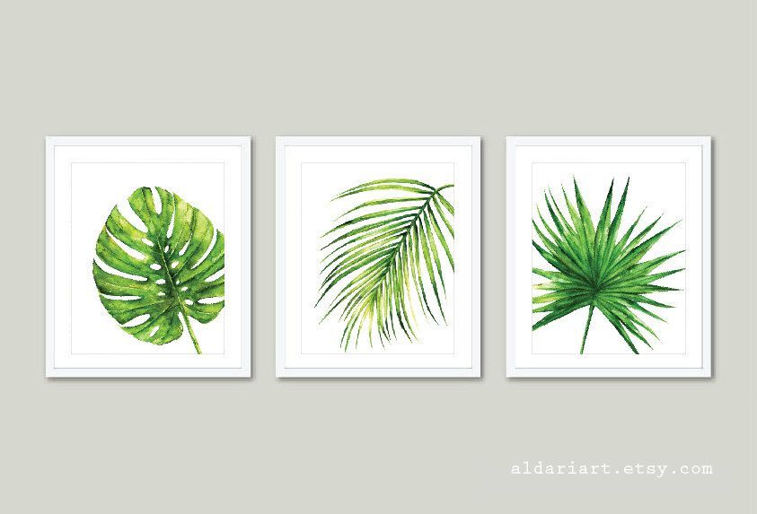 Leaf Wall Art Monstera Leaf Print Monstera Wall Art Plant | Etsy | Plant Art,  Leaf Wall Art, Tropical Art Pertaining To Tropical Leaves Wall Art (View 13 of 15)