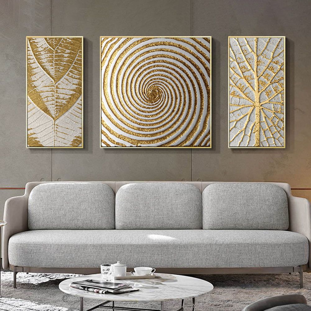 Leaveforme 3pcs Abstract Canvas Wall Art For Living Room Family Wall Decor  For Bedroom Kitchen Artwork Abstract Canvas Prints Painting Modern Office  Wall Pictures Bathroom Home Decorations(no Frame) – Walmart With Abstract Pattern Wall Art (View 15 of 15)