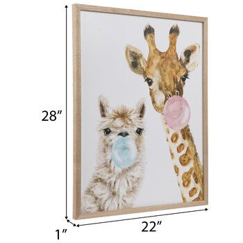 Llama & Giraffe Bubble Gum Wood Wall Decor | Hobby Lobby | 5618079 With Bubble Gum Wood Wall Art (View 3 of 15)