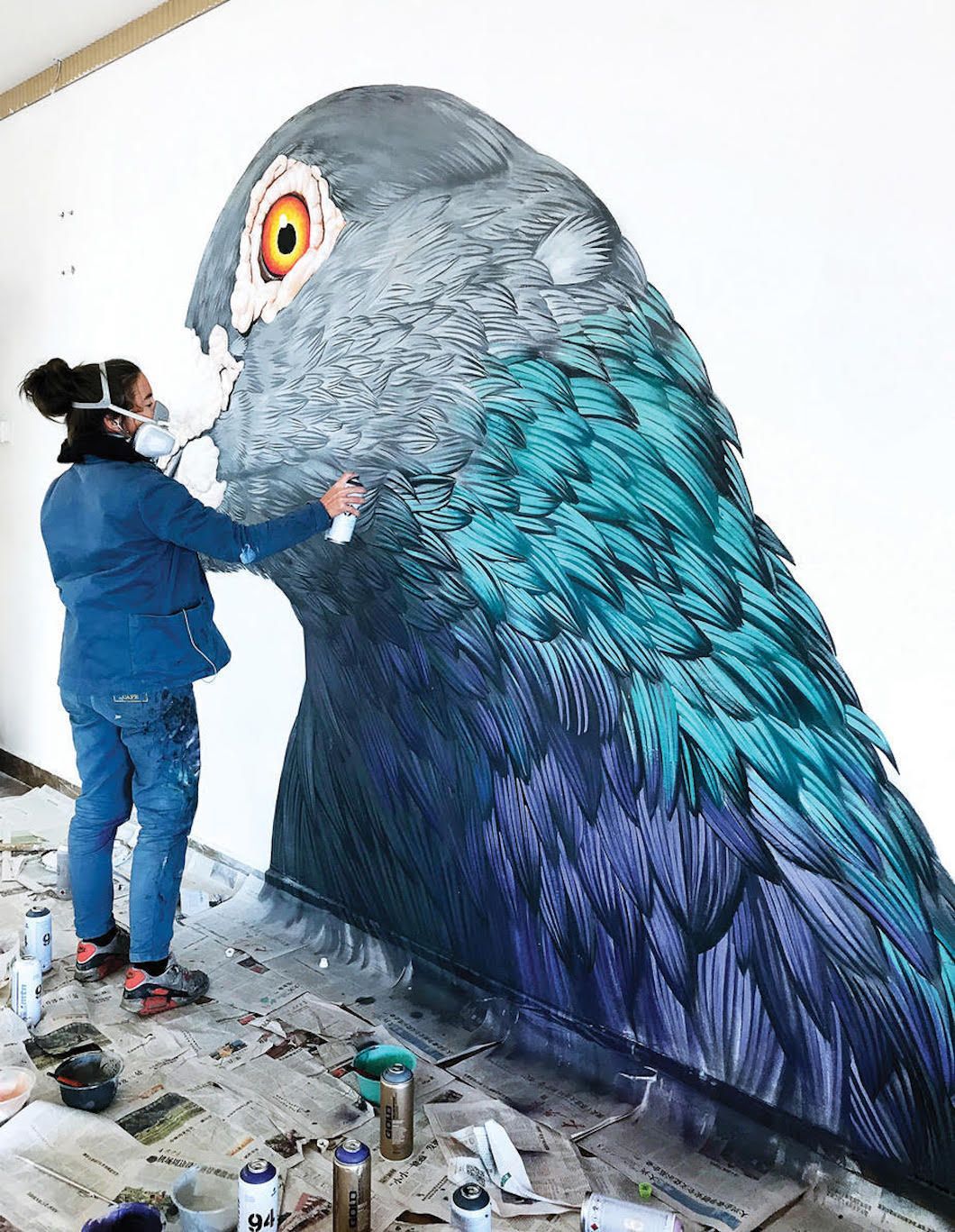 Massive Paintings Of Pigeons Reveal The Street Birds' Unexpected Beauty |  Arte De Aves, Arte Mural, Murales Pertaining To Pigeon Wall Art (View 13 of 15)