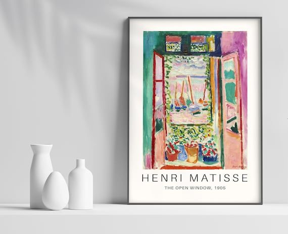 Matisse Poster Matisse Print Matisse The Open Window – Etsy Inside The Open Window Wall Art (View 2 of 15)