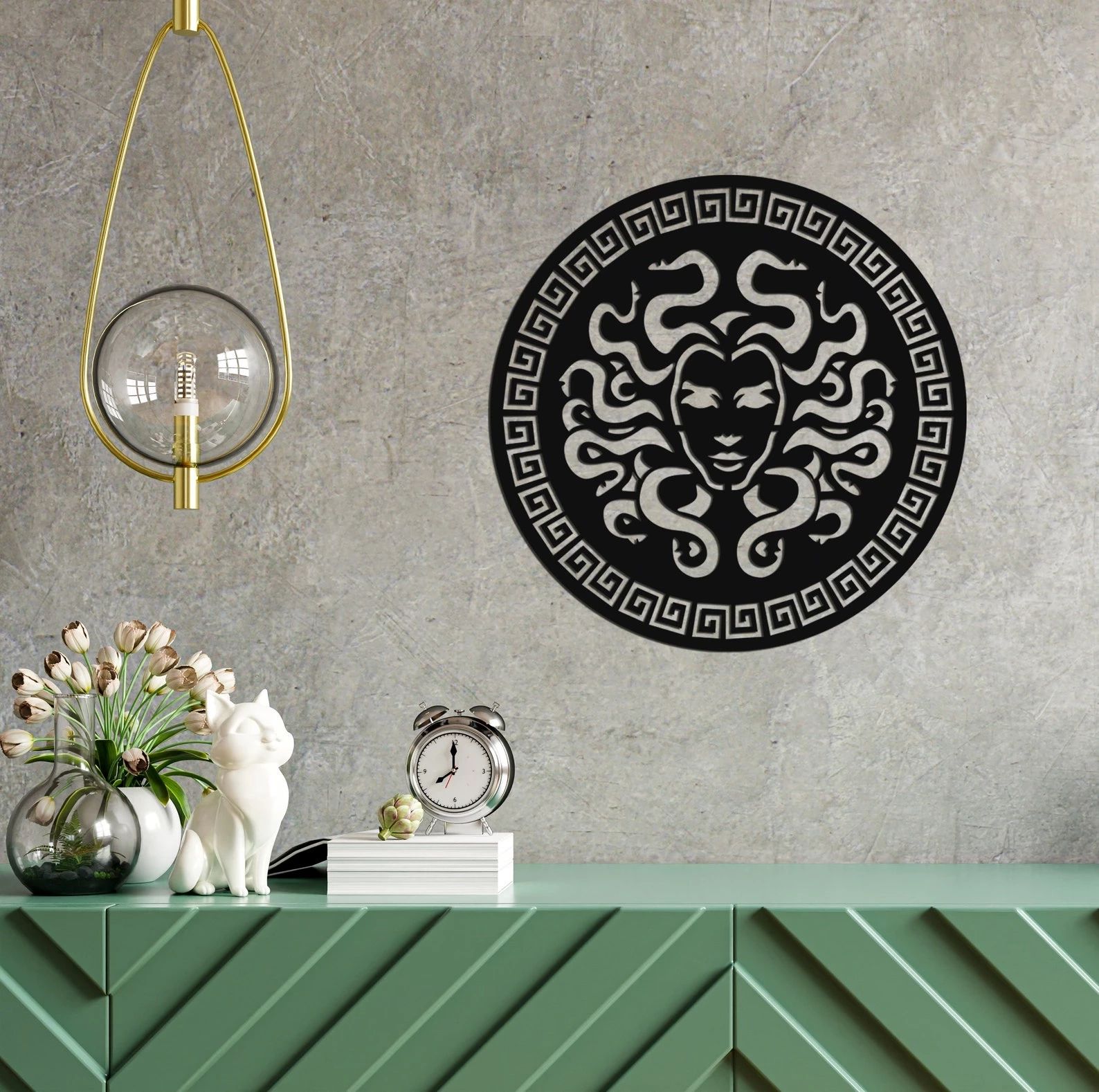 Medusa Wood Wall Art Mitologia Greca Antica Wall Sign Gorgo / Gorgon  Circolare Home Decor/hanging Regalo Per La Mitologia|lavagnette Decorative|  – Aliexpress For Medusa Wood Wall Art (View 5 of 15)
