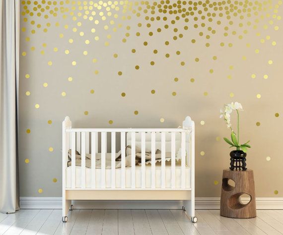 Metallic Gold Wall Decals Polka Dots Wall Decor 1 – Etsy Norway | Pareti A  Pois, Stanza Ragazza, Adesivi Per Pareti Throughout Dots Wall Art (View 2 of 15)