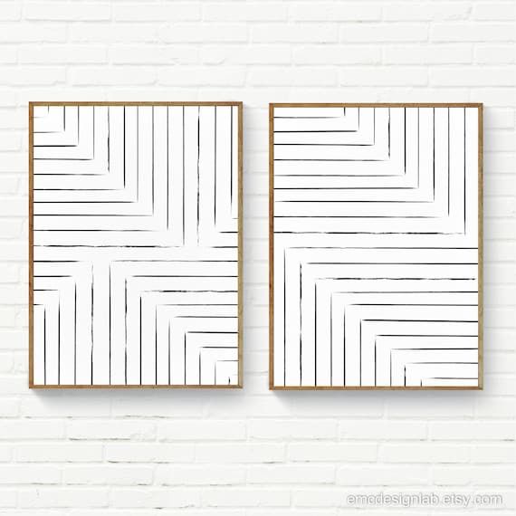 Minimalist Black Lines Wall Art Minimal Lines Posters 18x24 – Etsy Italia With Regard To Lines Wall Art (View 2 of 15)