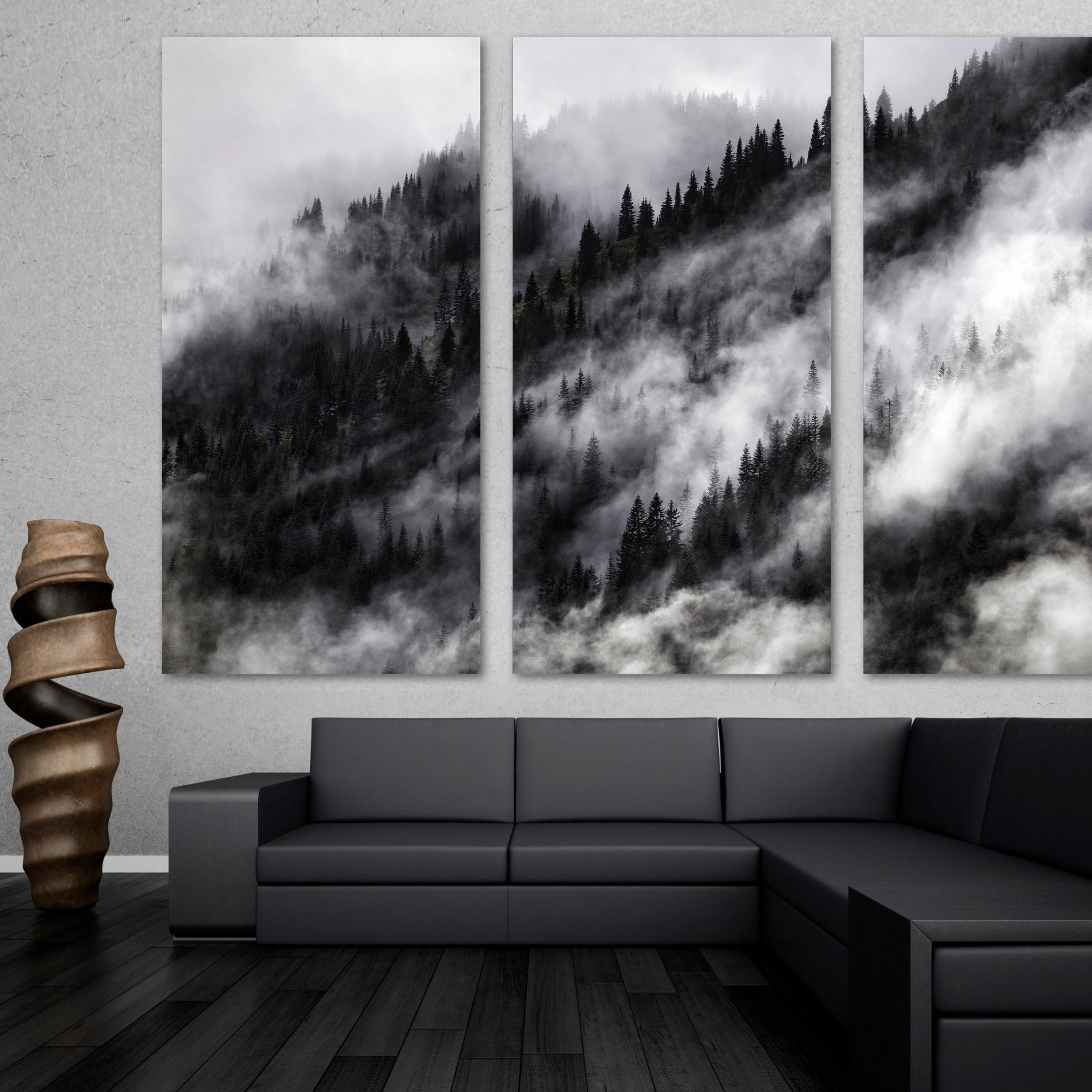 Misty Pines Print – Etsy Within Misty Pines Wall Art (View 8 of 15)