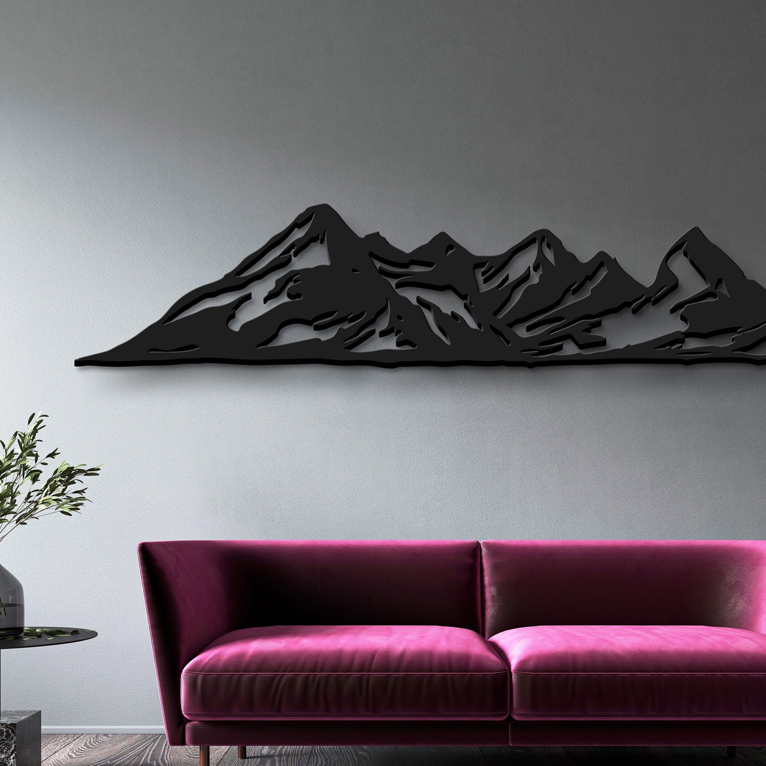 Mountain Metal Art – Etsy Within Mountains Wall Art (View 7 of 15)