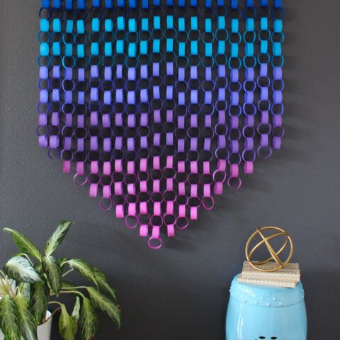 Ombre Paper Chain Wall Hanging – Design Improvised Pertaining To Paper Art Wall Art (View 13 of 15)