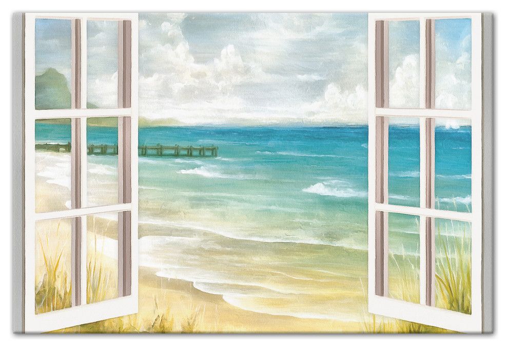 Open Windows To Beach Paradise Wall Art – Beach Style – Prints And Posters   Designs Direct | Houzz Pertaining To The Open Window Wall Art (View 12 of 15)