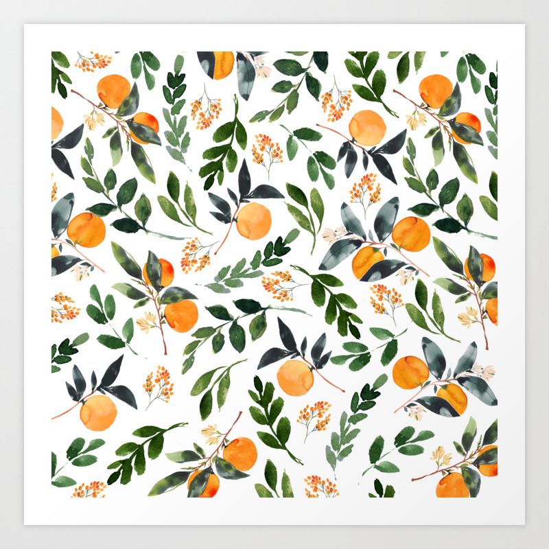 Orange Grove Art Printlizzy Powers Design | Society6 Regarding Orange Grove Wall Art (View 1 of 15)