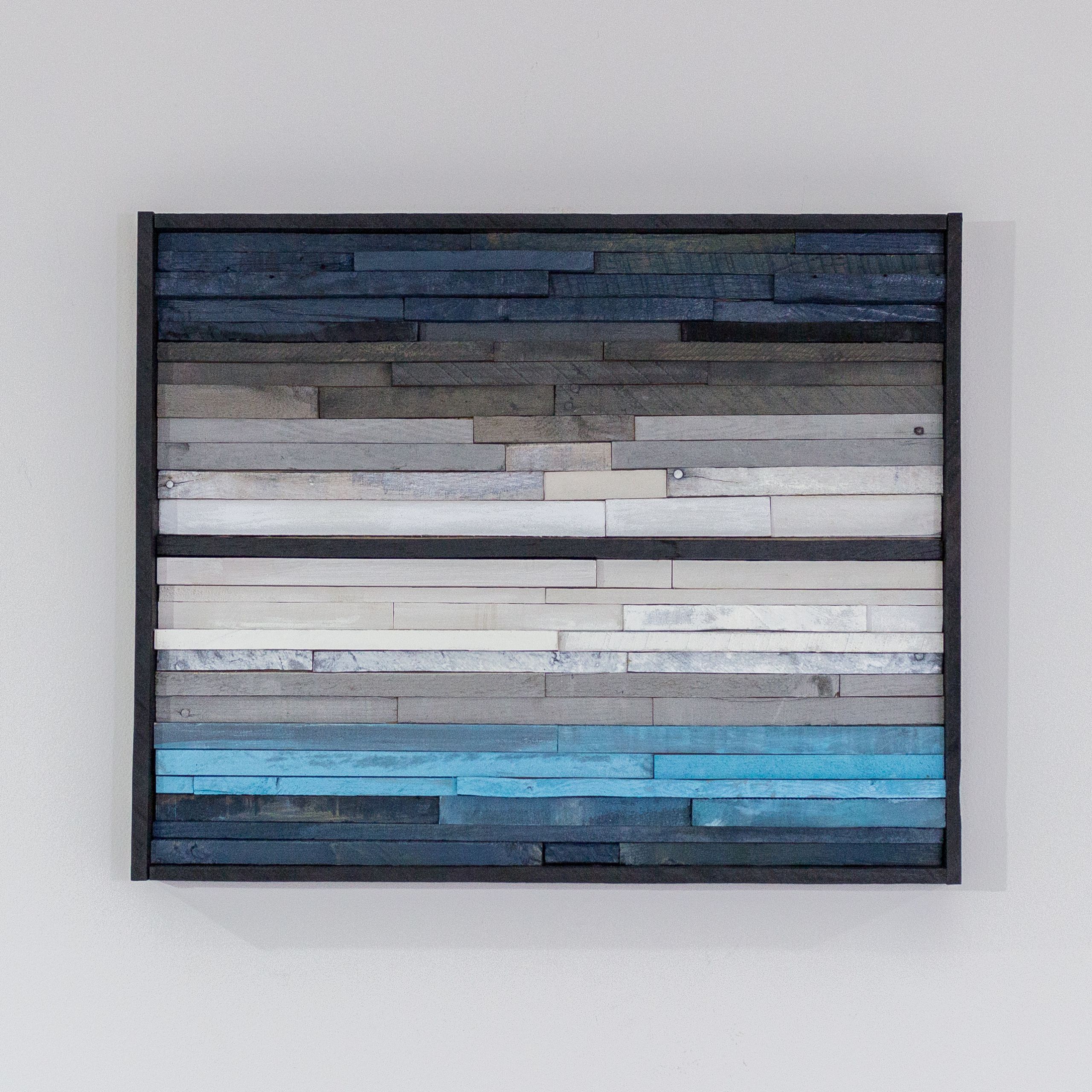 Pallet 3d Wood Wall Art – Fade To Blue (small) I With Blue Wood Wall Art (View 2 of 15)