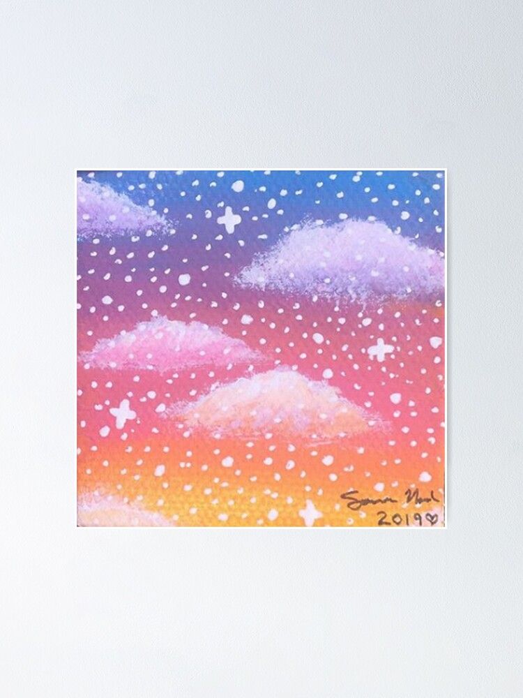 Pastel Sunset Painting" Poster For Saleart By Sophia | Redbubble Regarding Pastel Sunset Wall Art (View 12 of 15)