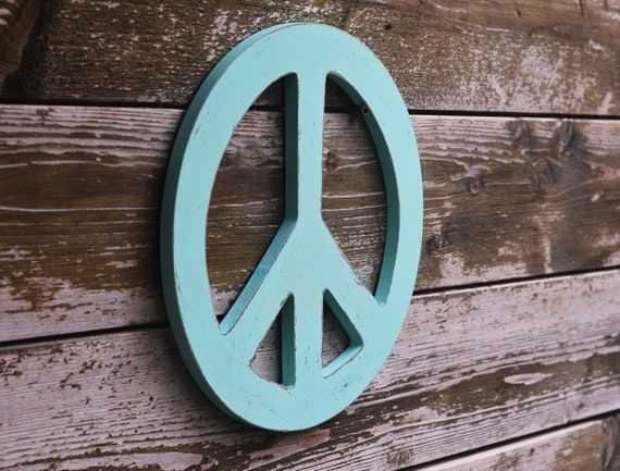 Peace Sign Wall Art Wood Rustic Peace Sign Wooden Boho Wall – Etsy For Peace Wood Wall Art (View 10 of 15)