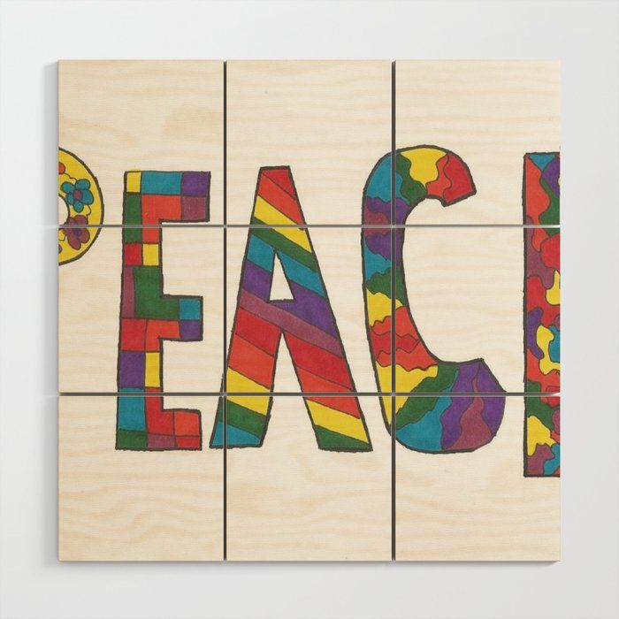 Peace: Word Art Wood Wall Artdanielle Gensler | Society6 Pertaining To Peace Wood Wall Art (View 6 of 15)