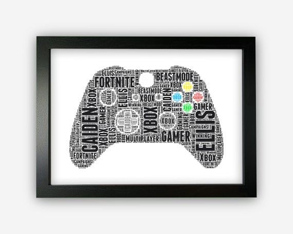 Personnalisé Gamer Gift Games Controller Wall Art Cadeau – Etsy France Throughout Games Wall Art (View 3 of 15)
