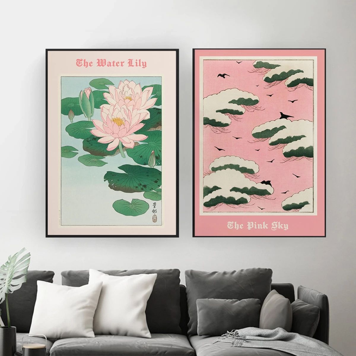 Pink Sky Water Lily Posters Print Vintage Japanese Wall Art Cover Magazine  Canvas Painting Exhibition Home Decoration Room|painting & Calligraphy| –  Aliexpress With Regard To Pink Sky Wall Art (View 14 of 15)