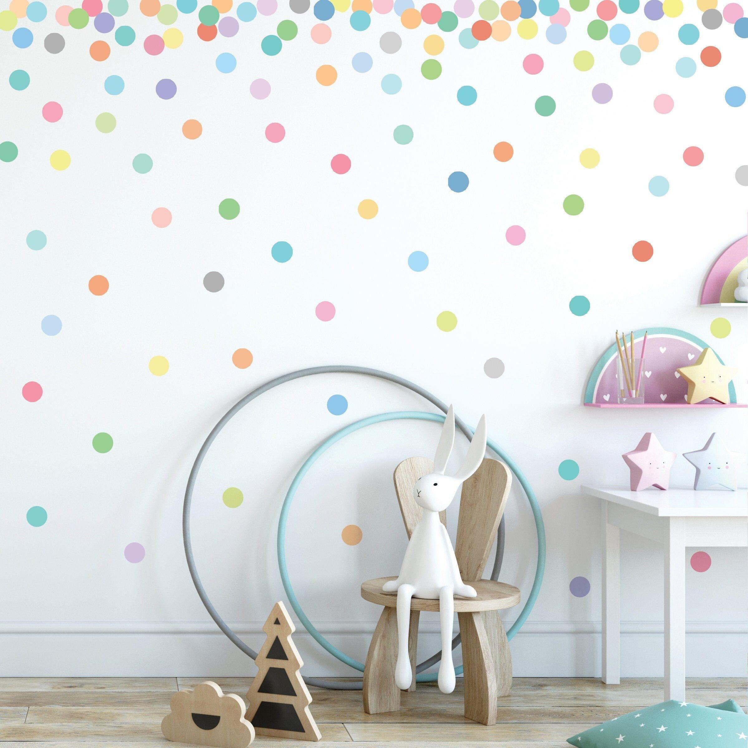 Polka Dot Wall Decals Mini Dots Sorbet Pastel Confetti Polka – Etsy In Dots Wall Art (View 14 of 15)