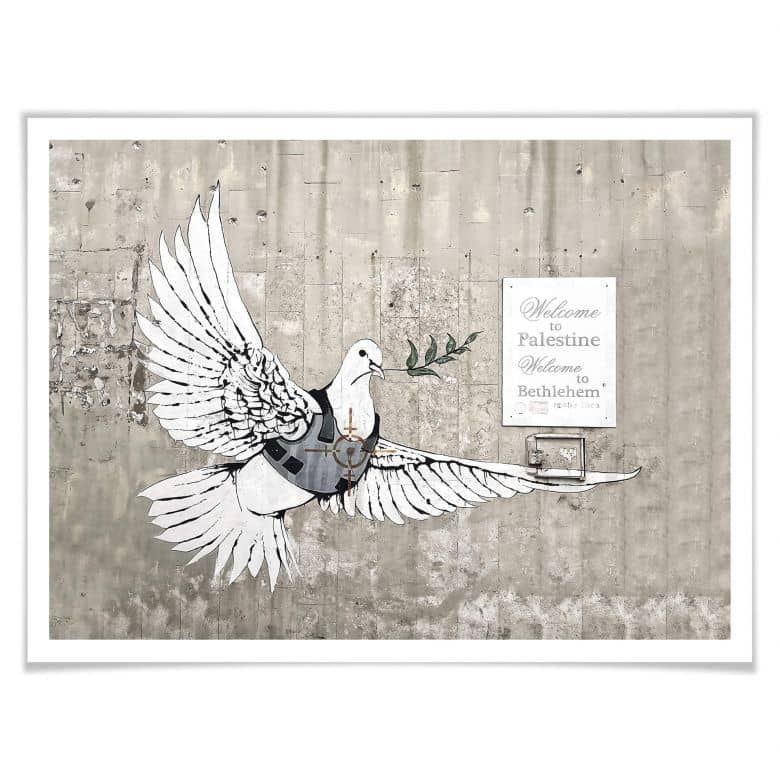 Poster Banksy – Le Pigeon De La Paix | Wall Art (View 14 of 15)