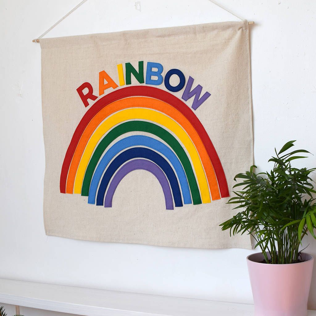 Rainbow Wall Hanginghouse Of Hooray | Notonthehighstreet Throughout Rainbow Wall Art (View 4 of 15)