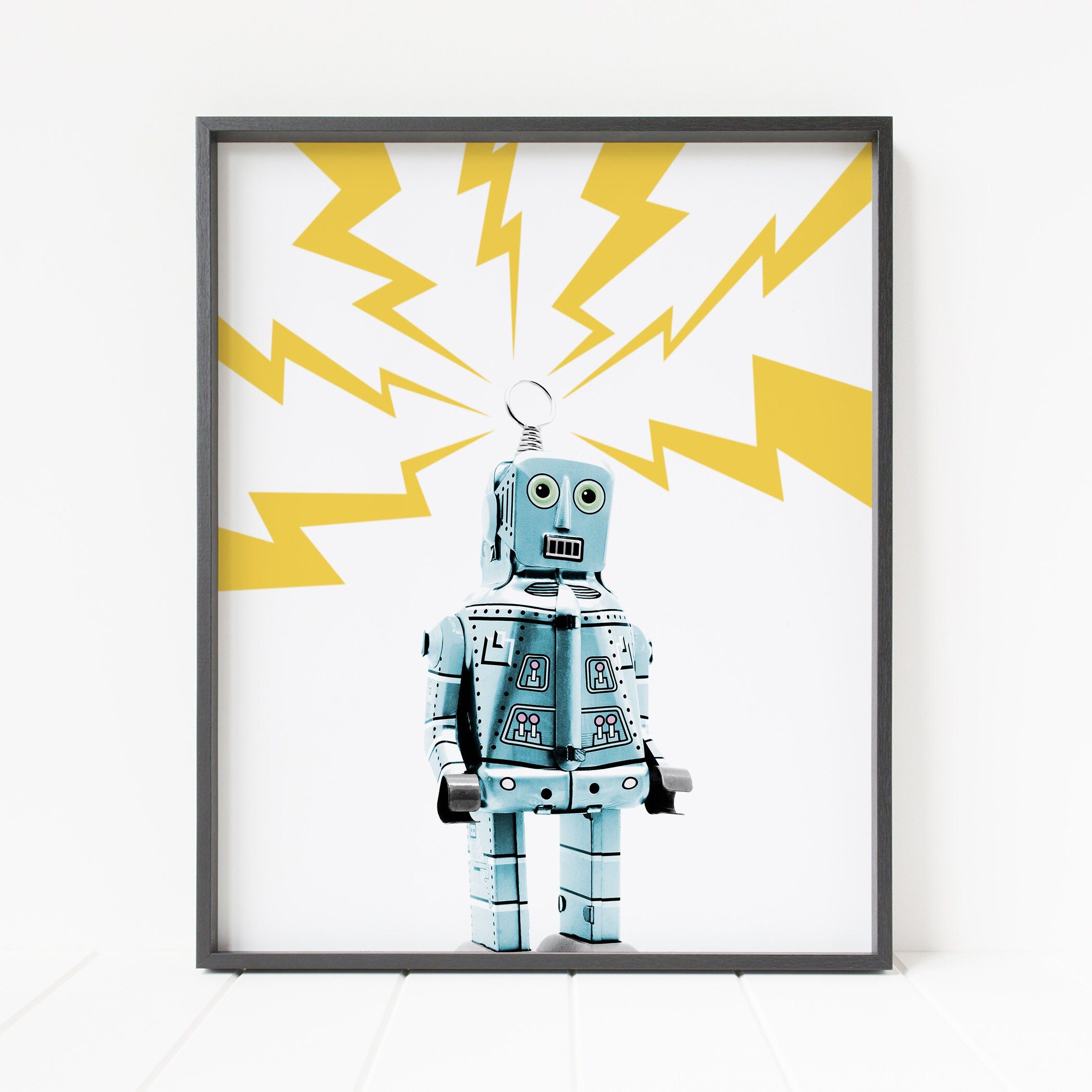 Robot Print Robot Wall Art Boy's Room Decor Robot – Etsy Within Robot Wall Art (View 12 of 15)