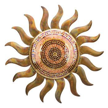 Ross Simons – Flamed Copper Sun Decorative Wall Decor (View 12 of 15)