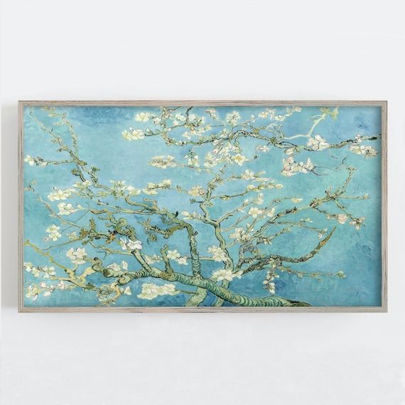 Samsung Frame Tv Art Almond Blossoms Wall Art Van Gogh Wall – Etsy Inside Almond Blossoms Wall Art (View 14 of 15)