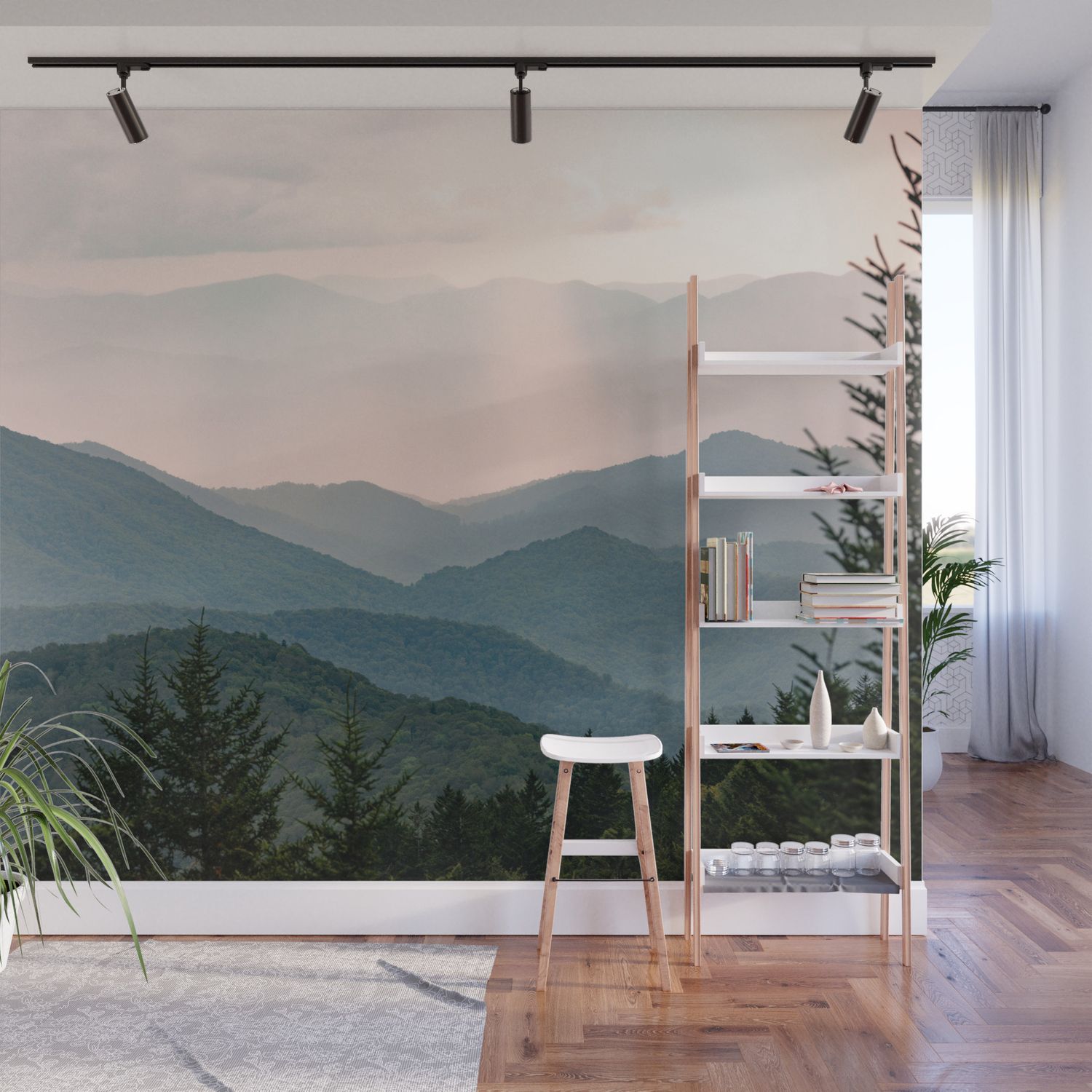 Smoky Mountain Pastel Sunset Wall Muralnature Magick Cascadia  Collection | Society6 Throughout Smoky Mountain Wall Art (View 6 of 15)