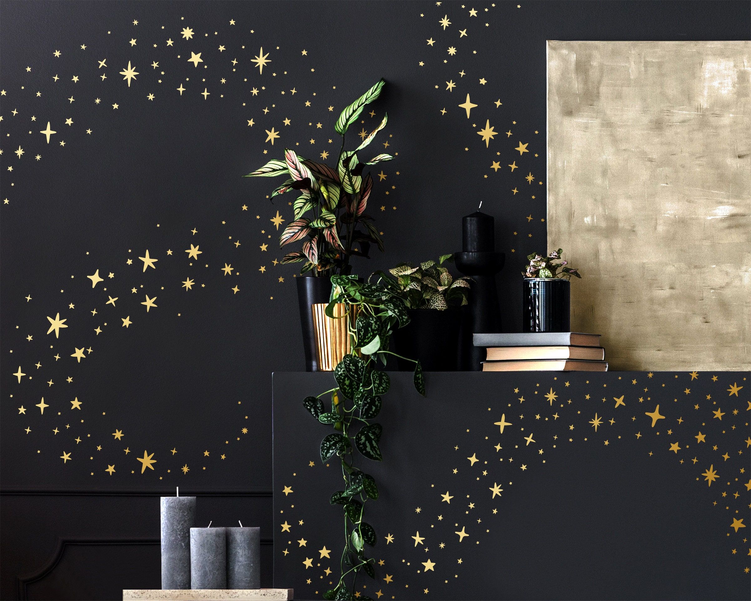Sparkles And Stars Wall Decals Nursery Decals Star Decals – Etsy Within Stars Wall Art (View 12 of 15)