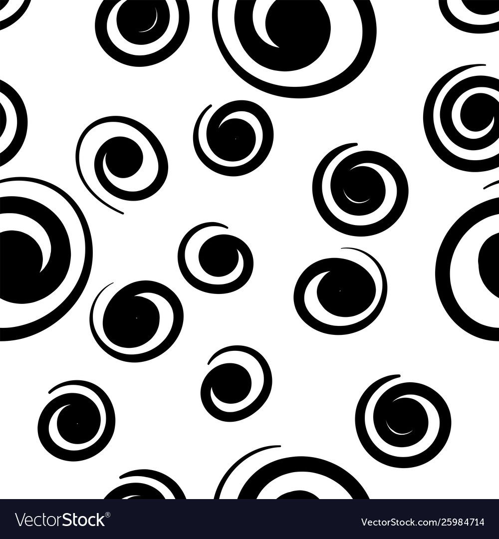 Spiral Circle Pattern Abstract Doodle Wall Art Vector Image Within Spiral Circles Wall Art (View 1 of 15)