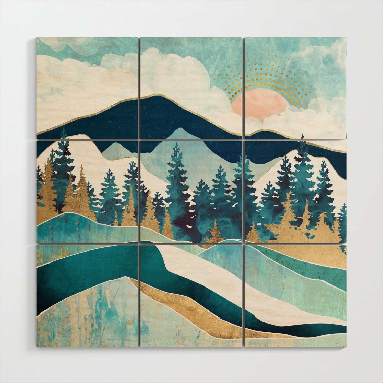 Summer Forest Wood Wall Artspacefrogdesigns | Society6 Inside Summer Vista Wall Art (View 15 of 15)
