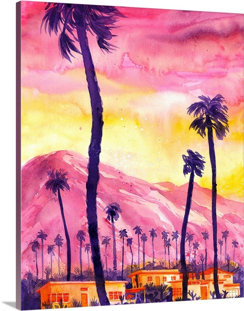 Sunset In Palm Springs, California Wall Art, Canvas Prints, Framed Prints,  Wall Peels | Great Big Canvas Pertaining To Palm Springs Wall Art (View 10 of 15)